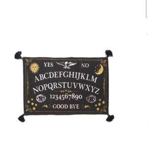 Large Marlo Lorenz Ouiji Board Scatter Rug with Tassels